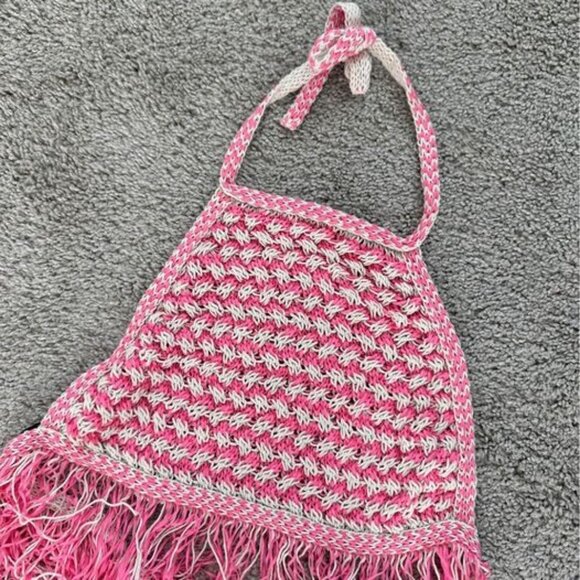 Marco Rambaldi‎ SSENSE Exclusive Knitted Braided Fringe Halter Top NWT Sz XS - Picture 4 of 7